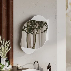 Kúpeľňová skrinka Cloud Storage Bathroom Wall Mirror - White
