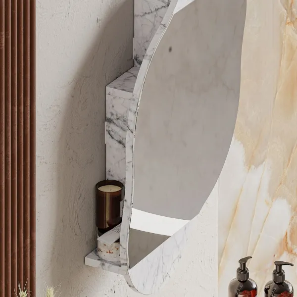 Kúpeľňová skrinka Cloud Storage Bathroom Wall Mirror - Carrara