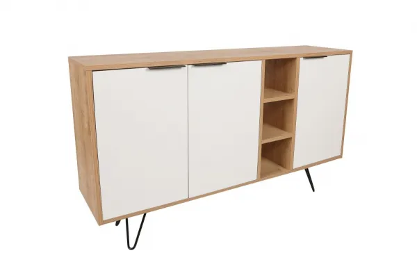 Konzolový stolík Clara Console - Oak, White