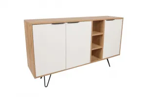 Konzolový stolík Clara Console - Oak, White