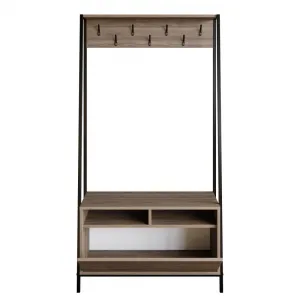 Predsieňová stena Devin - Walnut, Black
