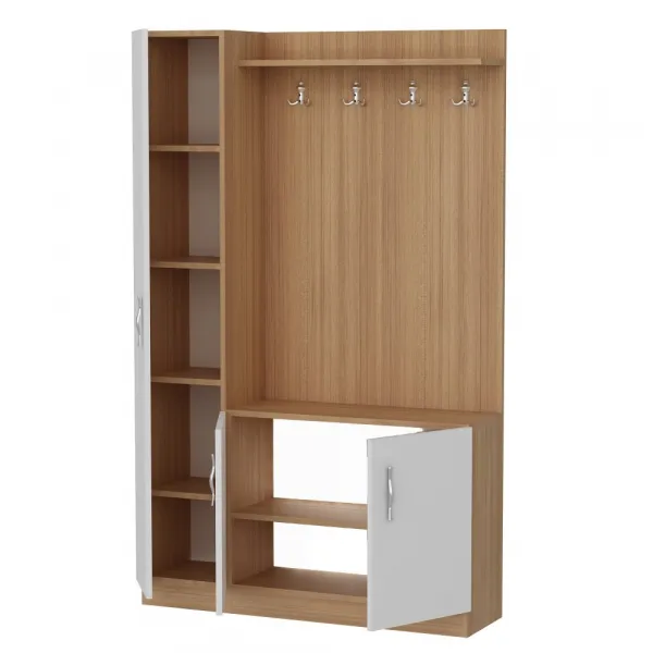Predsieňová stena Naturel - Teak, White