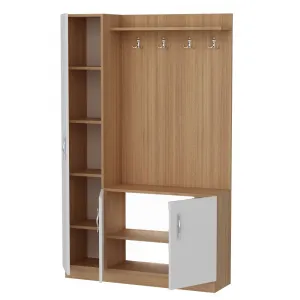 Predsieňová stena Naturel - Teak, White