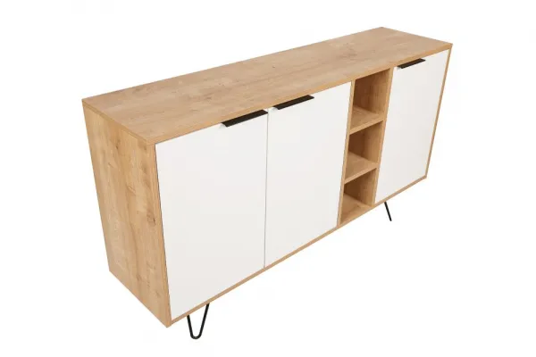 Konzolový stolík Clara Console - Oak, White