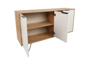 Konzolový stolík Clara Console - Oak, White