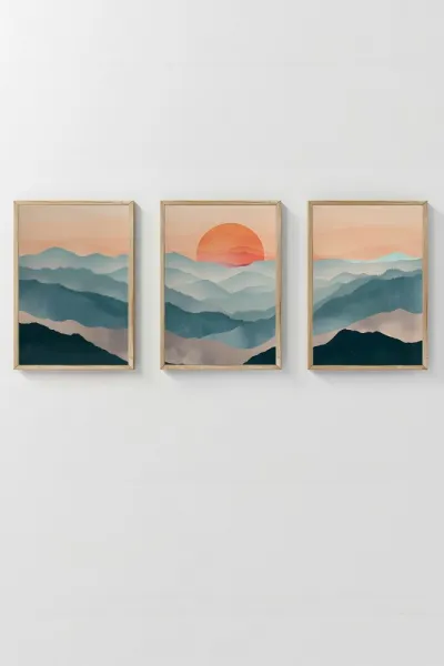 Dekoratívny rámovaný obraz (3 kusy) Artsycllct37