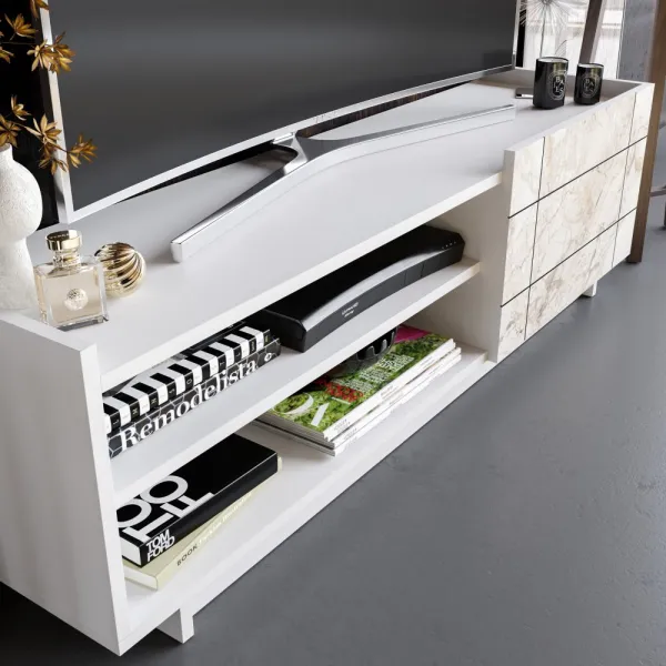 TV stolík Valantina - White