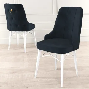 Súprava stoličiek (4 kusy) Pare - Anthracite, White