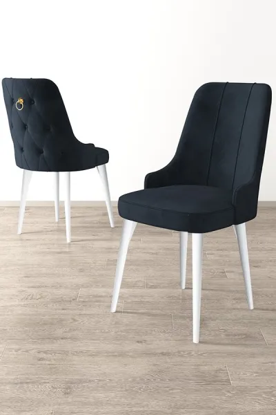 Súprava stoličiek (4 kusy) Newa - Anthracite, White