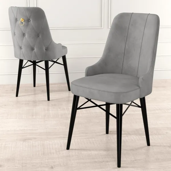 Súprava stoličiek (4 kusy) Pare - Grey, Black