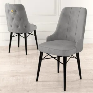 Súprava stoličiek (4 kusy) Pare - Grey, Black