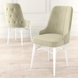 Súprava stoličiek (4 kusy) Pare - Cream, White