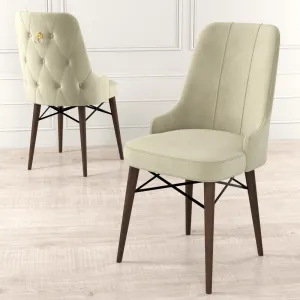 Súprava stoličiek (4 kusy) Pare - Cream, Brown
