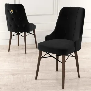 Súprava stoličiek (4 kusy) Pare - Black, Brown