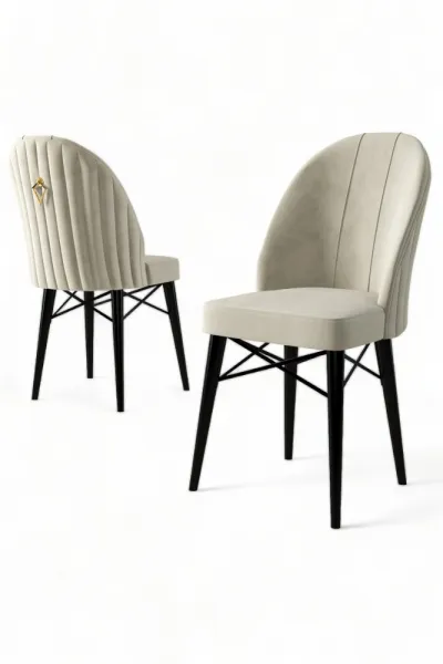 Súprava stoličiek (4 kusy) Ritim - Cream, Black