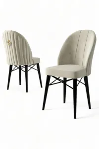 Súprava stoličiek (4 kusy) Ritim - Cream, Black