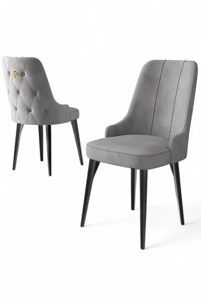 Súprava stoličiek (2 kusy) Newa - Grey, Black