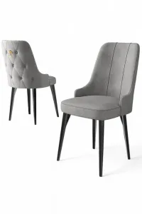 Súprava stoličiek (2 kusy) Newa - Grey, Black