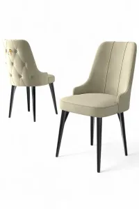 Súprava stoličiek (2 kusy) Newa - Cream, Black