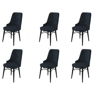 Súprava stoličiek (6 kusov) Pare - Anthracite, Black