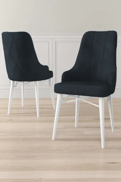 Súprava stoličiek (4 kusy) Neta - Anthracite, White