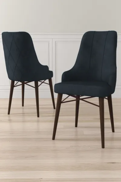 Súprava stoličiek (2 kusy) Neta - Anthracite, Brown