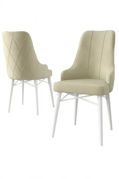 Súprava stoličiek (4 kusy) Neta - Cream, White
