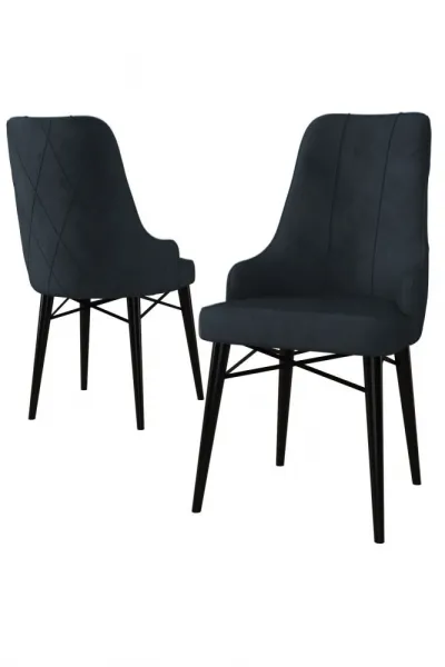 Súprava stoličiek (2 kusy) Neta - Anthracite, Black