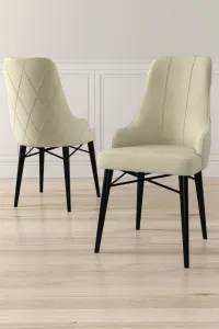 Súprava stoličiek (2 kusy) Neta - Cream, Black