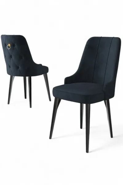 Súprava stoličiek (2 kusy) Newa - Anthracite, Black