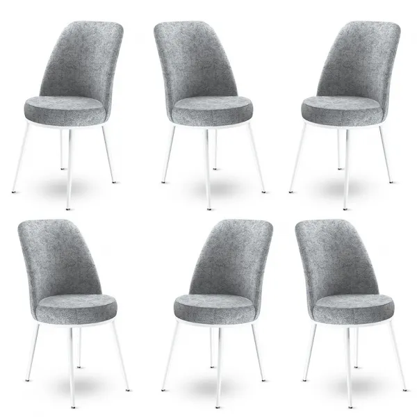 Súprava stoličiek (6 kusov) Dexa - Grey, White
