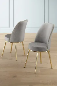 Súprava stoličiek (2 kusy) Pefa - Grey, Gold
