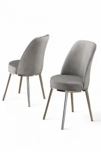 Súprava stoličiek (4 kusy) Pefa - Grey, Chrome