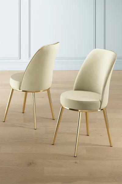 Súprava stoličiek (2 kusy) Pefa - Cream, Gold