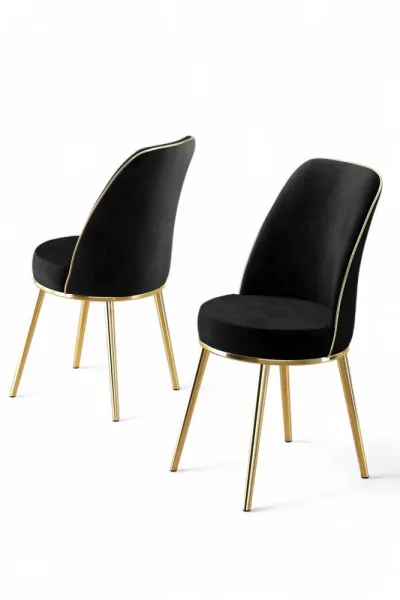 Súprava stoličiek (2 kusy) Pefa - Black, Gold
