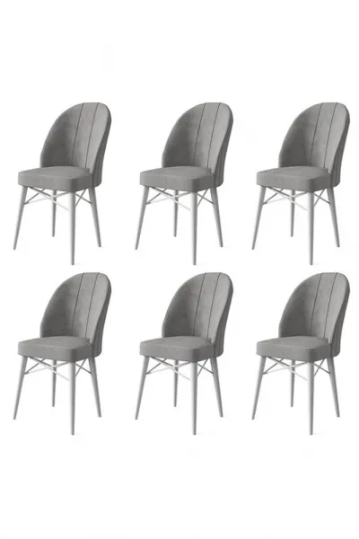Súprava stoličiek (6 kusov) Ritim - Grey, White