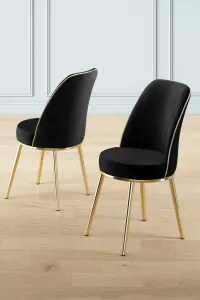 Súprava stoličiek (2 kusy) Pefa - Black, Gold