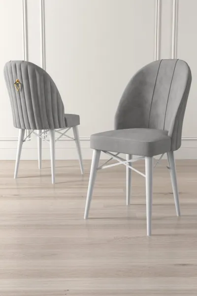 Súprava stoličiek (6 kusov) Ritim - Grey, White