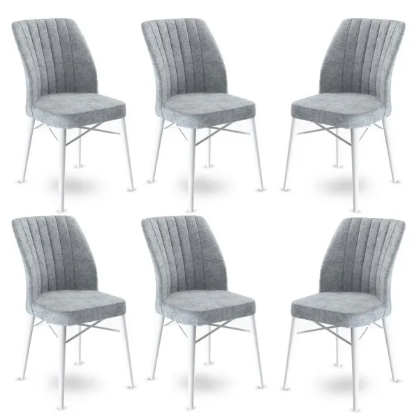 Súprava stoličiek (6 kusov) Flex - Grey, White