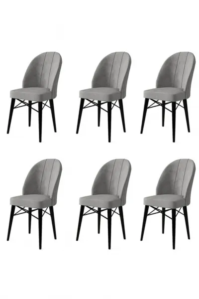 Súprava stoličiek (6 kusov) Ritim - Grey, Black