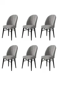 Súprava stoličiek (6 kusov) Ritim - Grey, Black