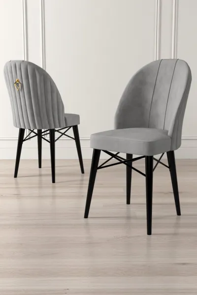 Súprava stoličiek (6 kusov) Ritim - Grey, Black