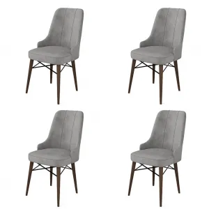 Súprava stoličiek (4 kusy) Pare - Grey, Brown
