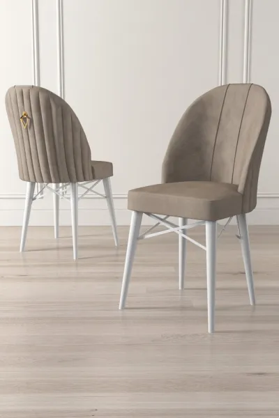 Súprava stoličiek (4 kusy) Ritim - Cappuccino, White