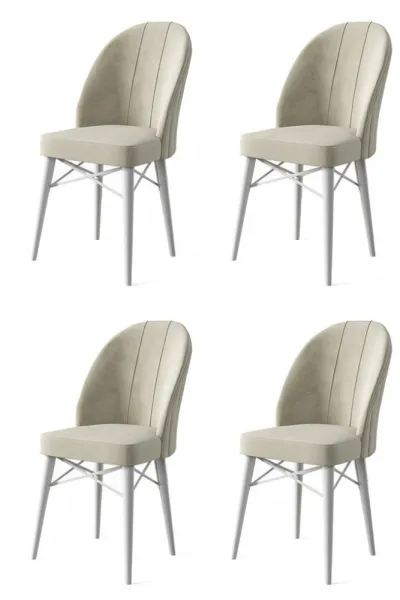Súprava stoličiek (4 kusy) Ritim - Cream, White