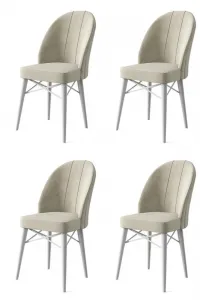 Súprava stoličiek (4 kusy) Ritim - Cream, White