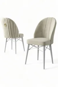 Súprava stoličiek (6 kusov) Ritim - Cream, White