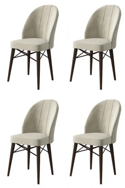 Súprava stoličiek (4 kusy) Ritim - Cream, Brown