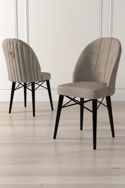 Súprava stoličiek (4 kusy) Ritim - Cappuccino, Black