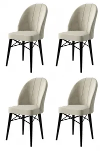 Súprava stoličiek (4 kusy) Ritim - Cream, Black